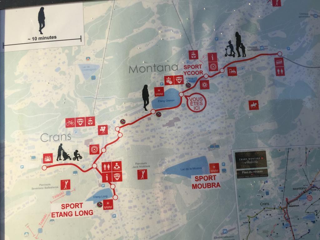 Plein Centre, Ski A Pied, Vue, Calme ครองส์มอนตานา ภายนอก รูปภาพ